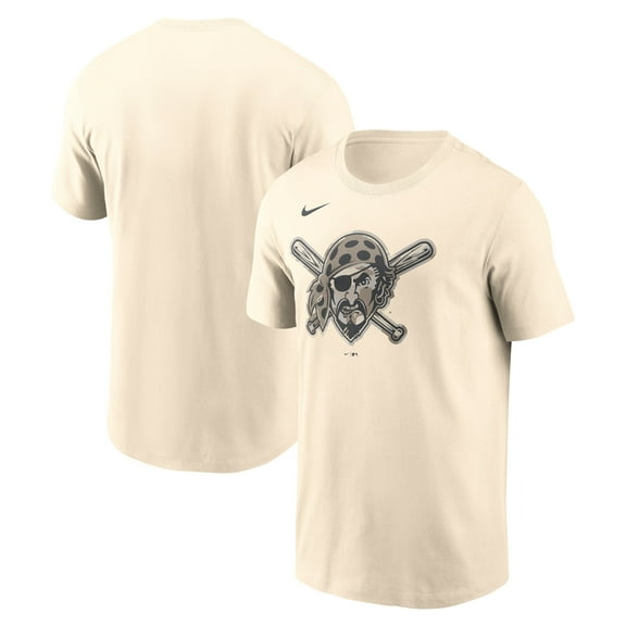 Men's Nike Cream Pittsburgh Pirates Camo Logo T-Shirt