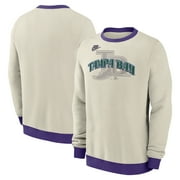 Men's Nike Cream Tampa Bay Rays Cooperstown Collection Fleece Pullover Sweatshirt