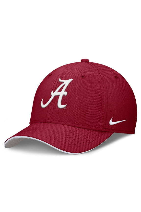 Men's Nike Crimson Alabama Crimson Tide 2026 Dugout Coaches Dri-FIT Rise Swoosh Flex Hat