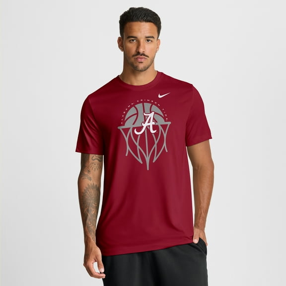 Men's Nike Crimson Alabama Crimson Tide Basketball Icon Legend Dri-FIT T-Shirt