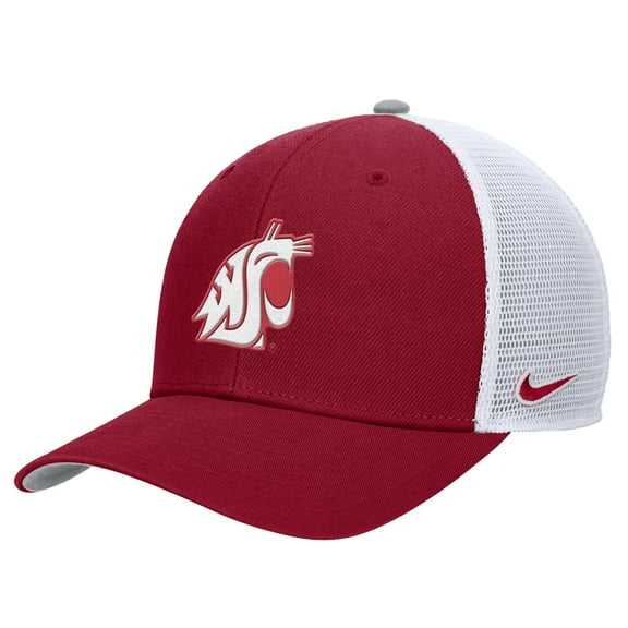 Men's Nike Crimson Washington State Cougars Rise Adjustable Trucker Hat