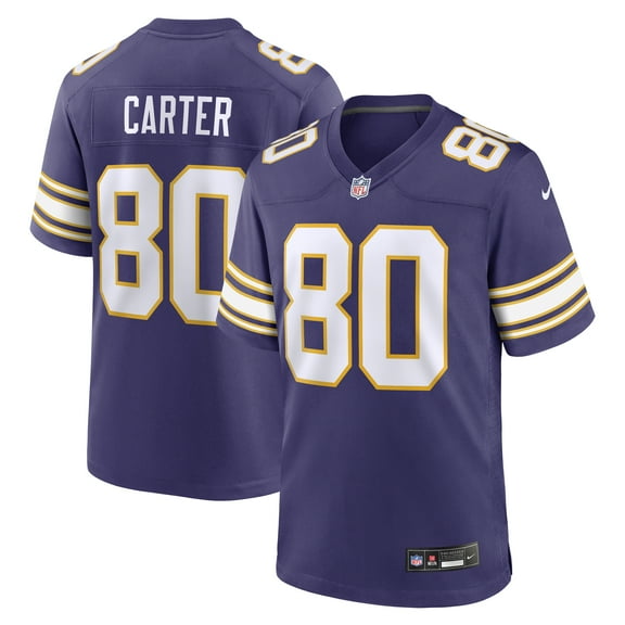 Men's Nike Cris Carter Purple Minnesota Vikings Retired Player Alternate Game Jersey
