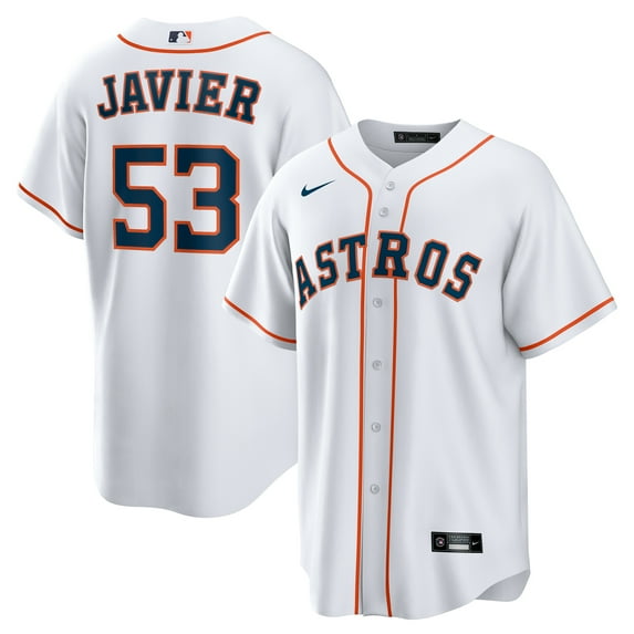 Men's Nike Cristian Javier White Houston Astros Home Replica Jersey
