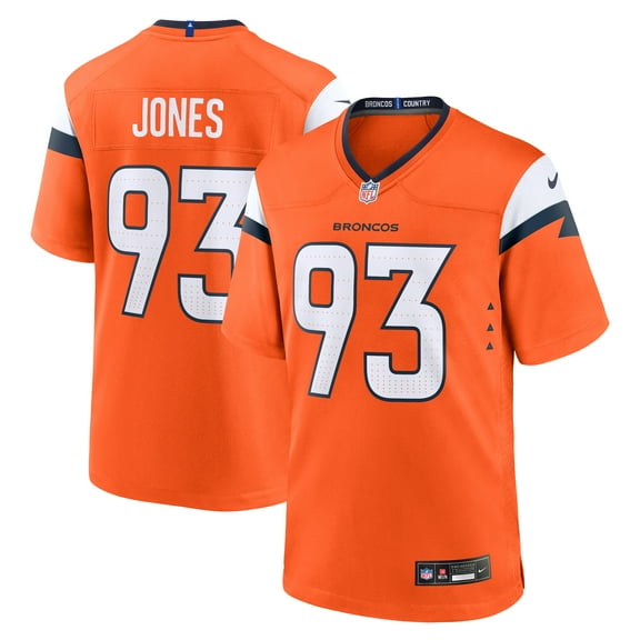 Men's Nike D.J. Jones Orange Denver Broncos Team Game Jersey