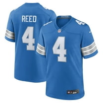 Men's Nike D.J. Reed  Blue Detroit Lions Team Game Jersey