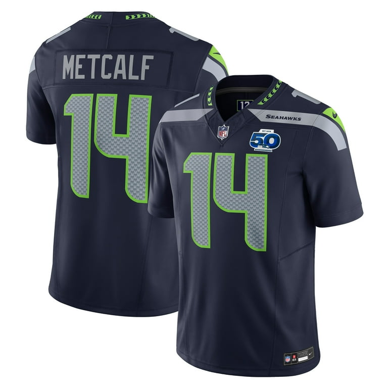 Men's Nike DK Metcalf College Navy Seattle Seahawks 50th Season
