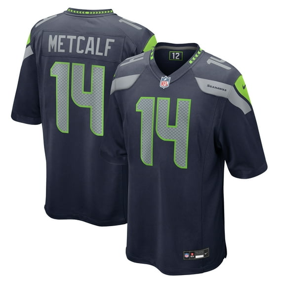Men's Nike DK Metcalf College Navy Seattle Seahawks Game Jersey