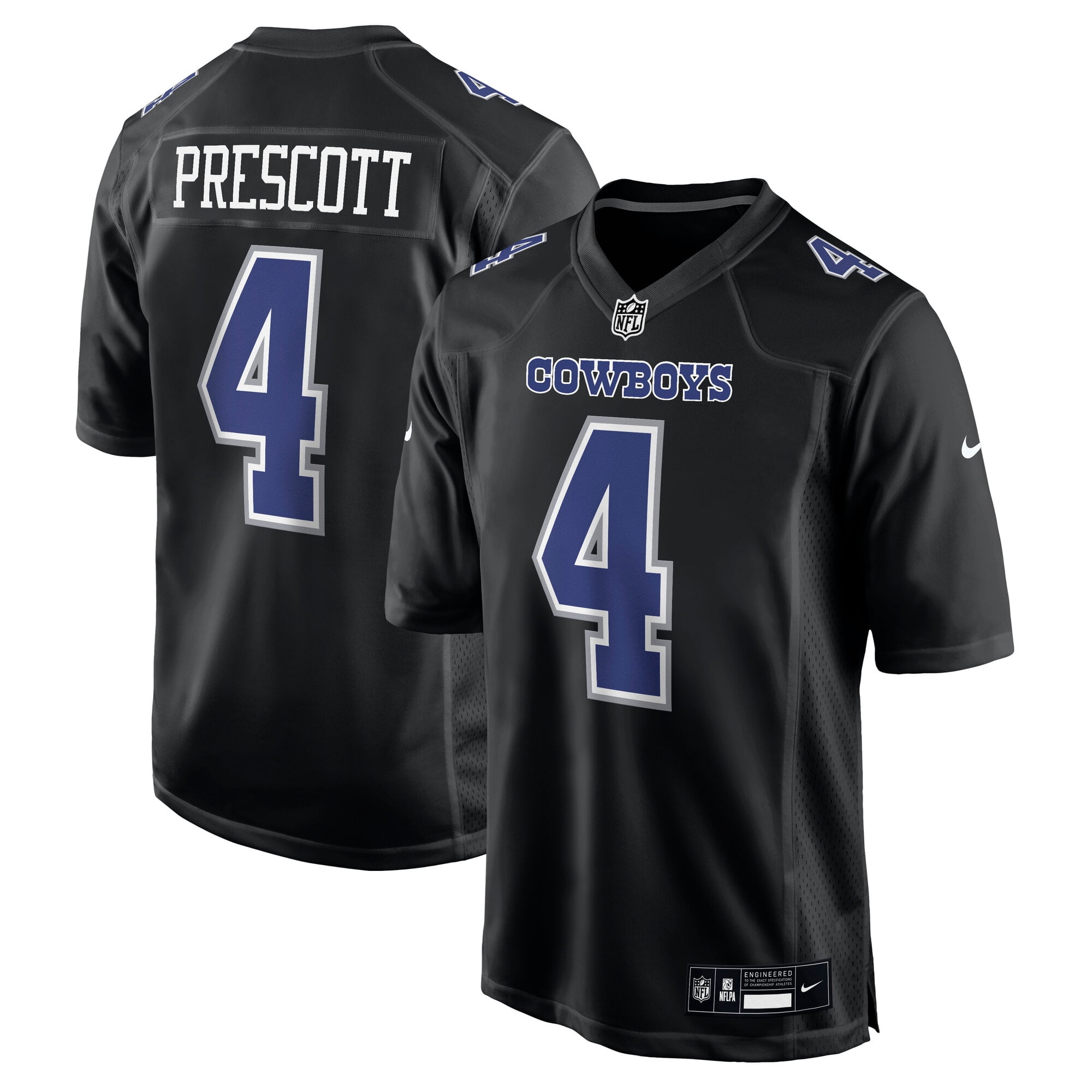 Men's Nike Dak Prescott Carbon Black Dallas Cowboys Fashion