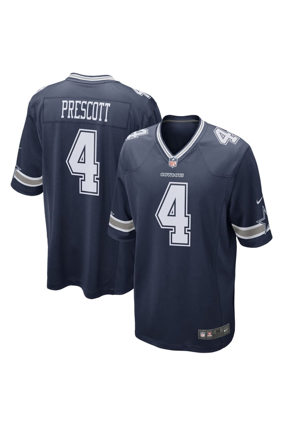 Men's Nike Dak Prescott Navy Dallas Cowboys Game Team Jersey