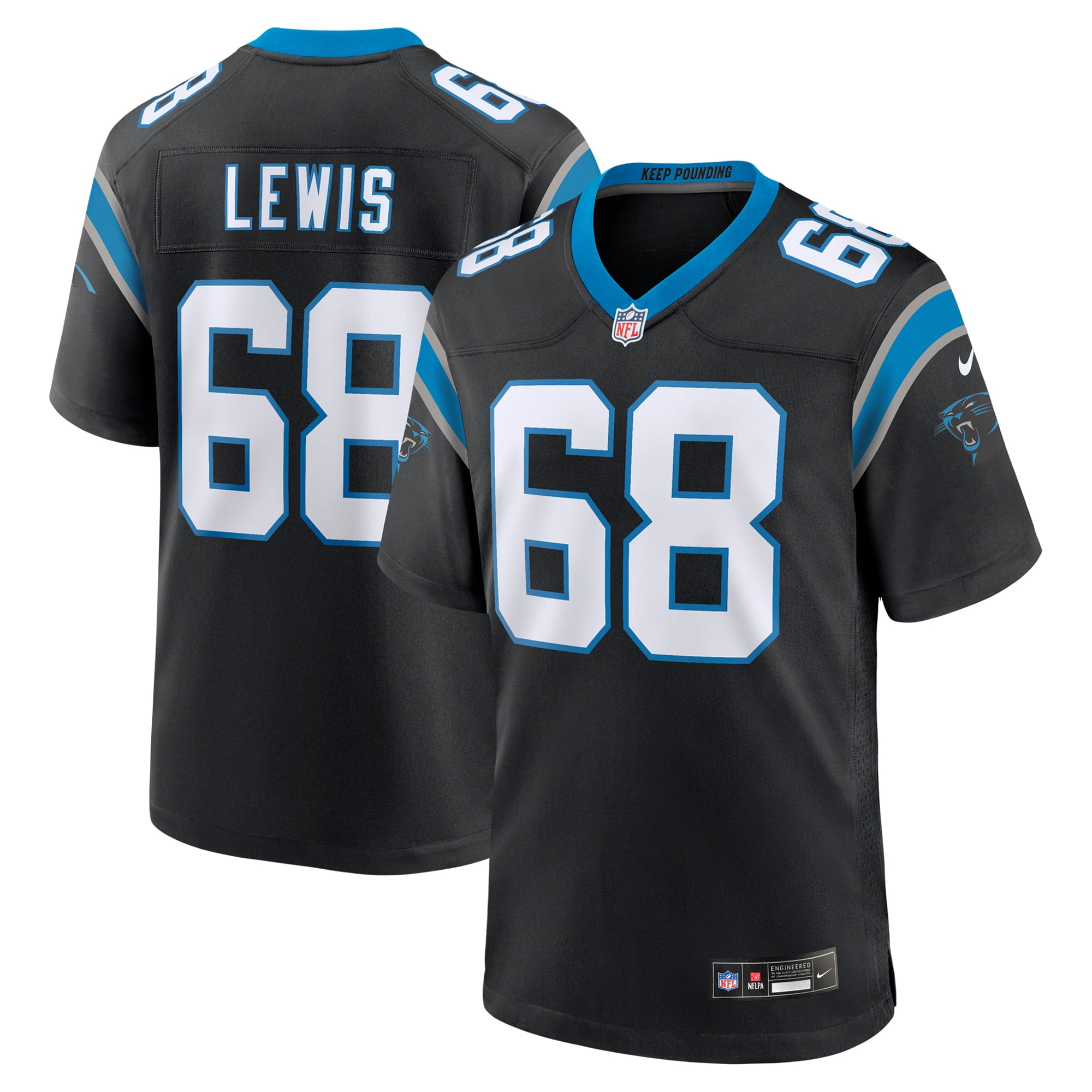 Men's Nike Shy Tuttle Black Carolina Panthers Game Jersey