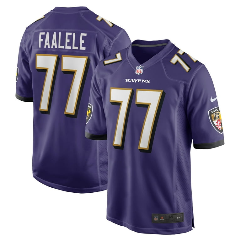 Men's Nike Daniel Faalele Purple Baltimore Ravens Player Game
