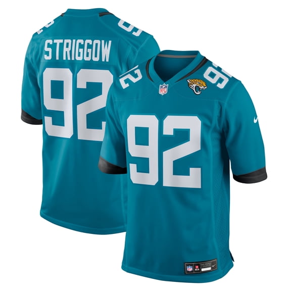 Men's Nike Danny Striggow  Teal Jacksonville Jaguars Team Game Jersey