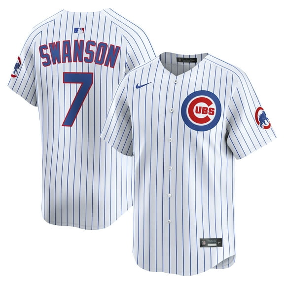 Men's Nike Dansby Swanson White Chicago Cubs Home Limited Player Jersey