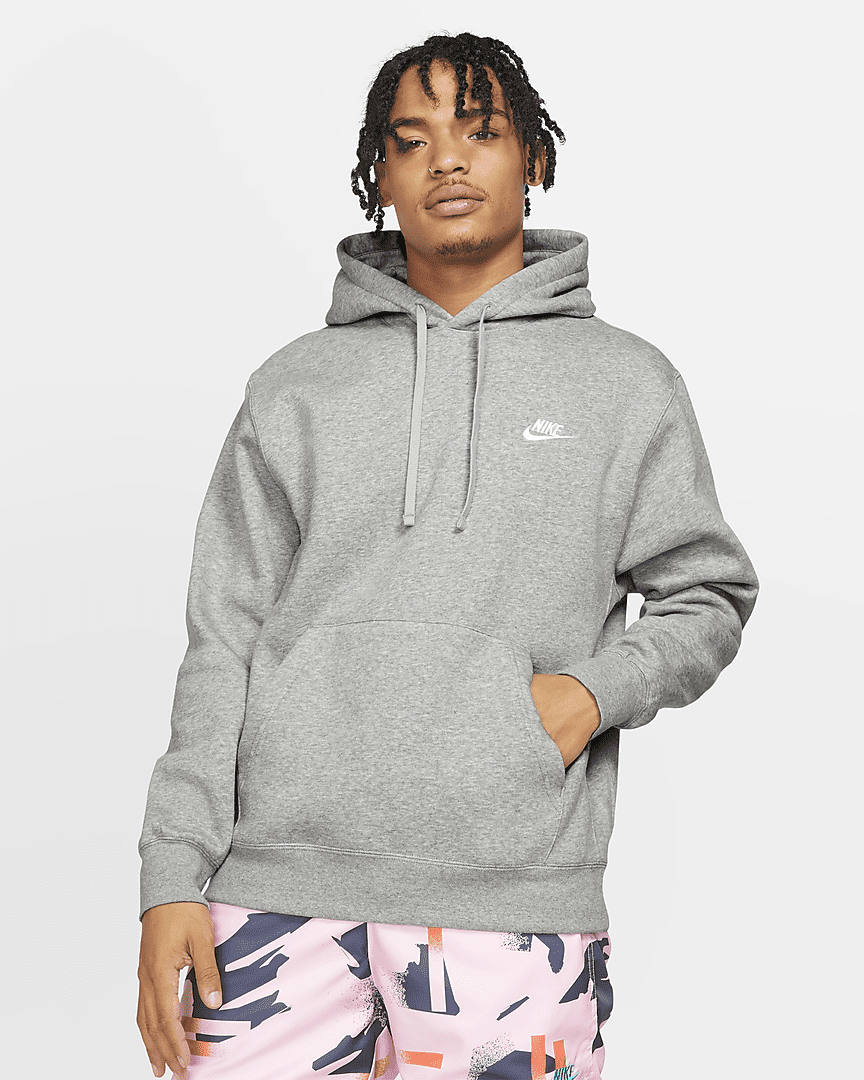 nike ash gray hoodie