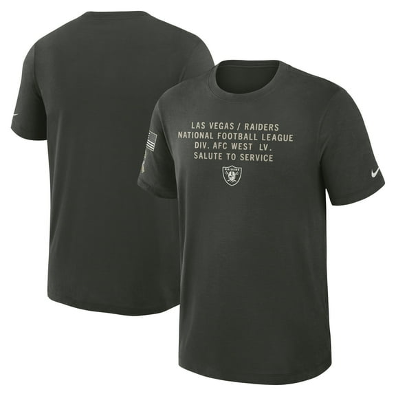 Men's Nike Dark Green Las Vegas Raiders 2025 Salute to Service Sideline Slub Dri-FIT T-Shirt
