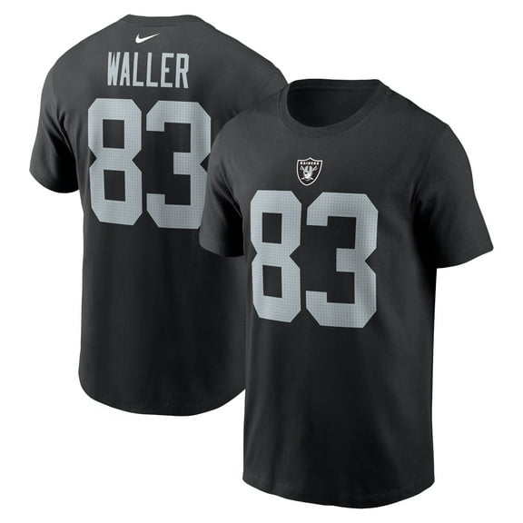 Men's Nike Darren Waller  Black Las Vegas Raiders  Player Name & Number T-Shirt