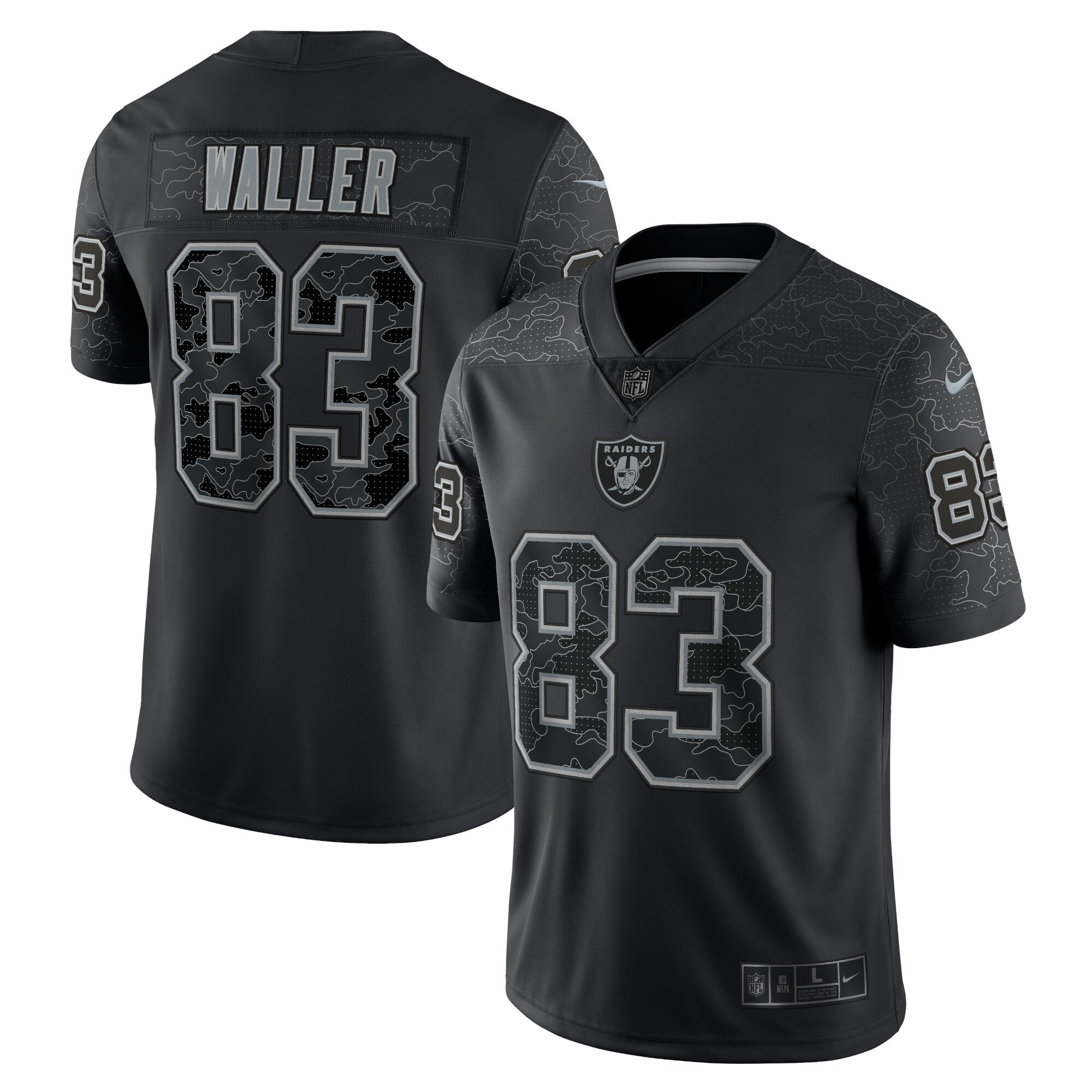 Men s Nike Darren Waller Black Las Vegas Raiders RFLCTV Limited Jersey Walmart