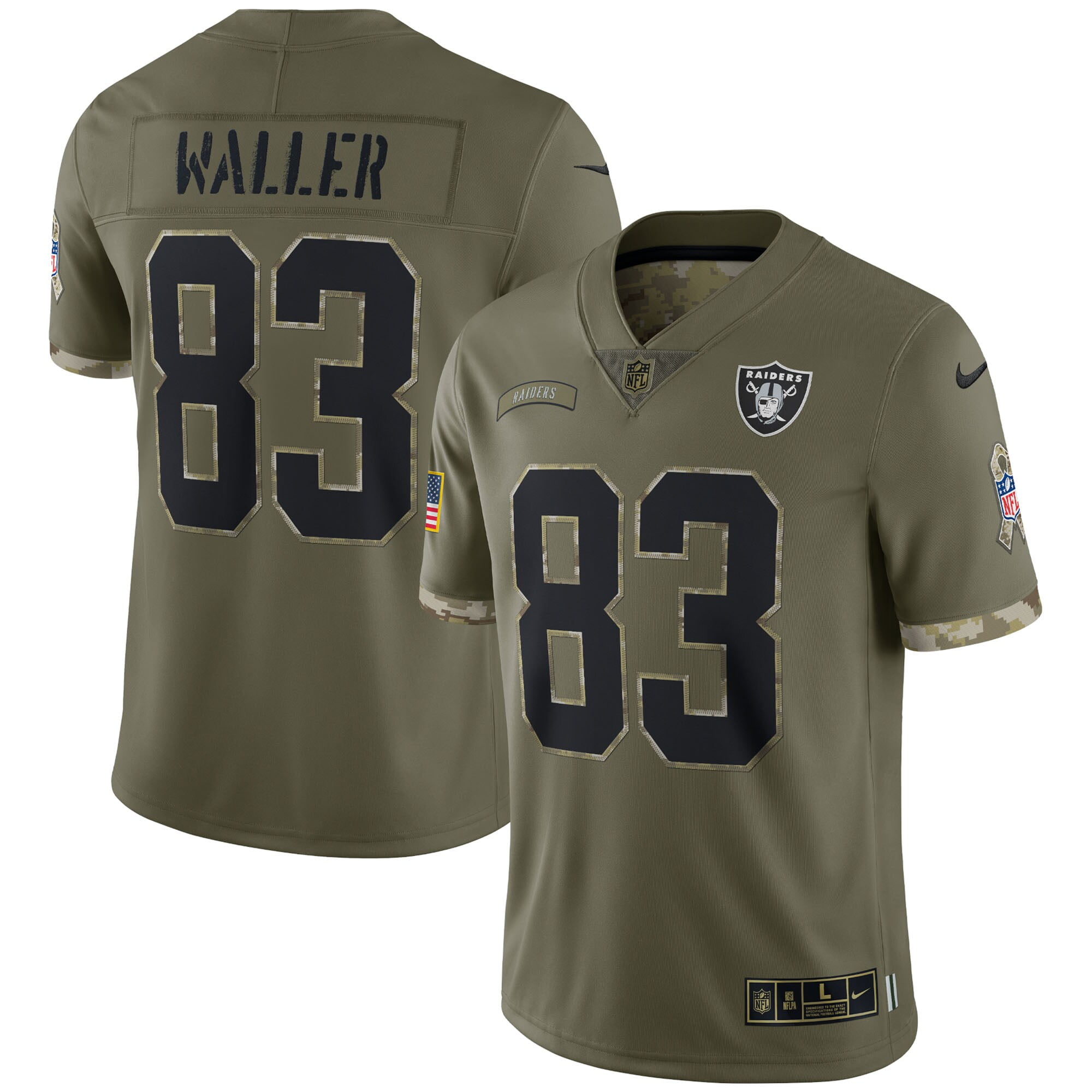 Men's Nike Darren Waller Olive Las Vegas Raiders Salute To Service