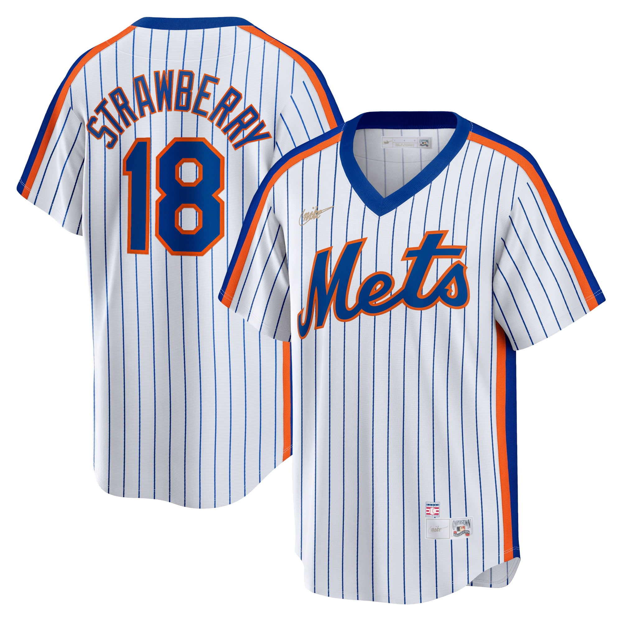Men s Nike Darryl Strawberry White New York Mets Home Cooperstown Collection Player Jersey