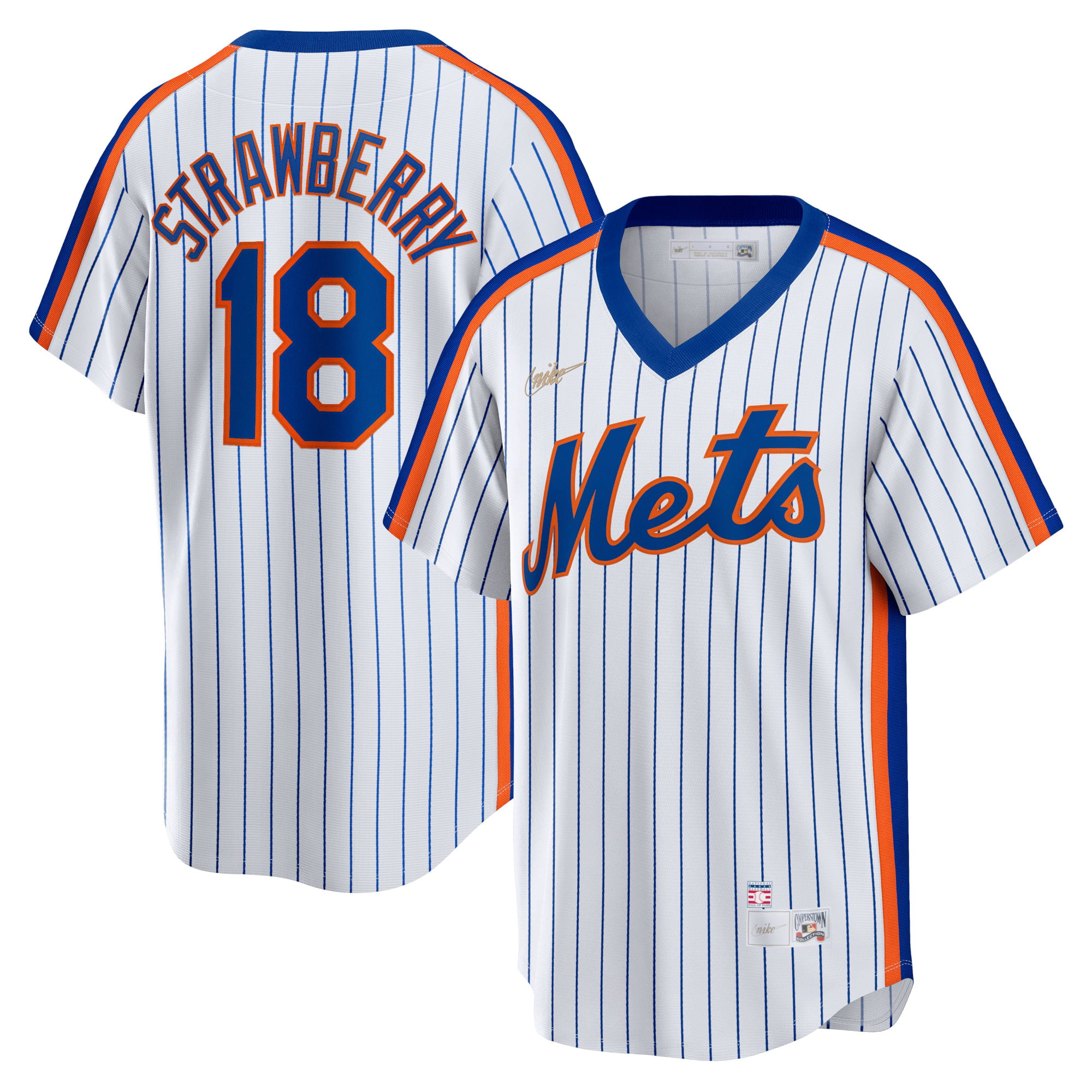Men's Nike Darryl Strawberry White New York Mets Home Cooperstown
