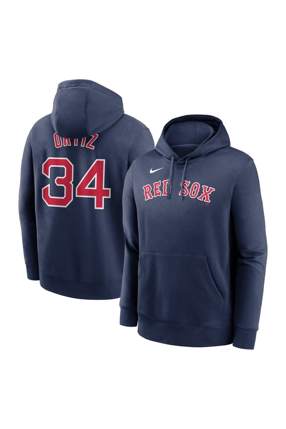Men's Nike David Ortiz Navy Boston Red Sox Player Name & Number Club Pullover Hoodie