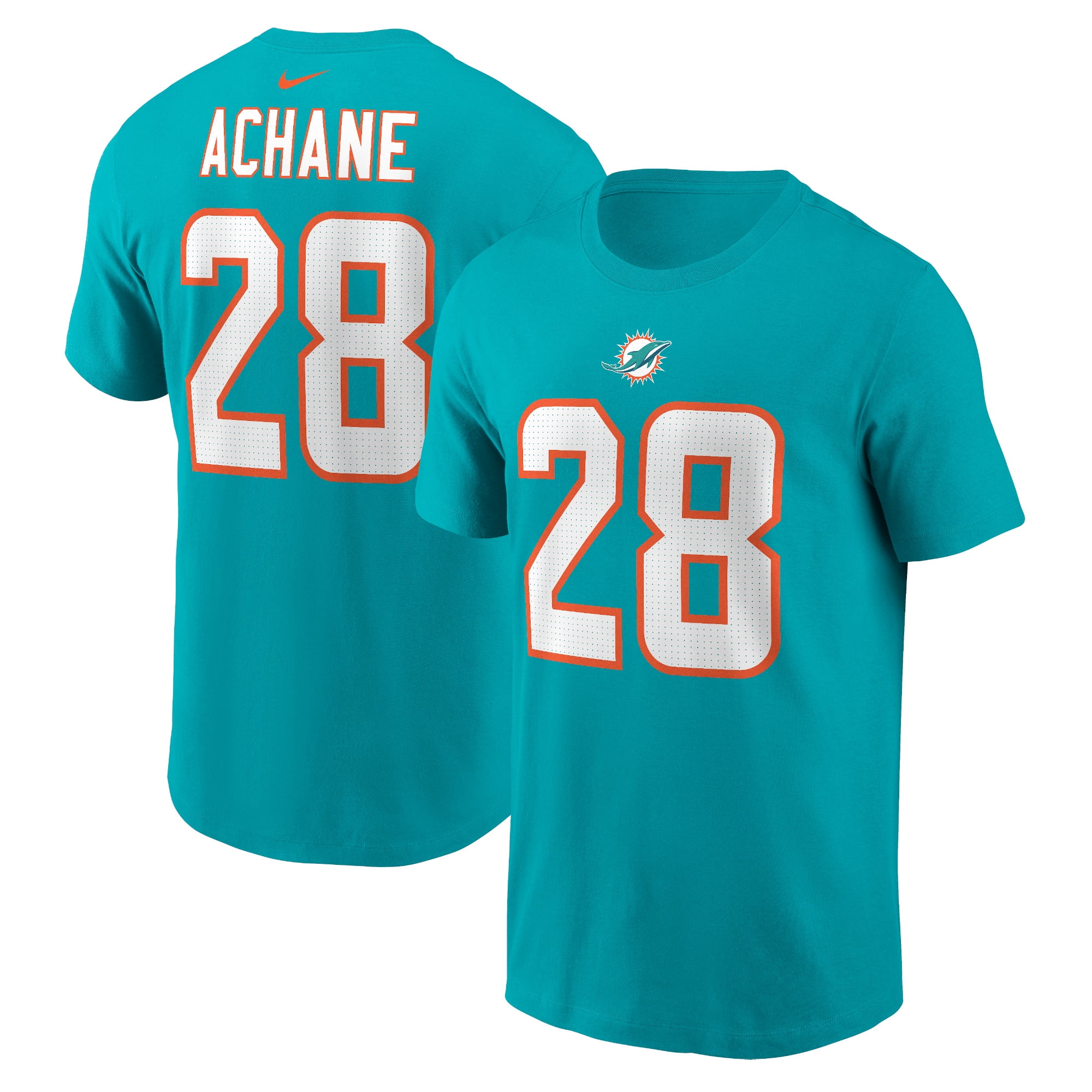 Men s Nike Tyreek Hill Aqua Miami Dolphins Player Name Number T Shirt Walmart