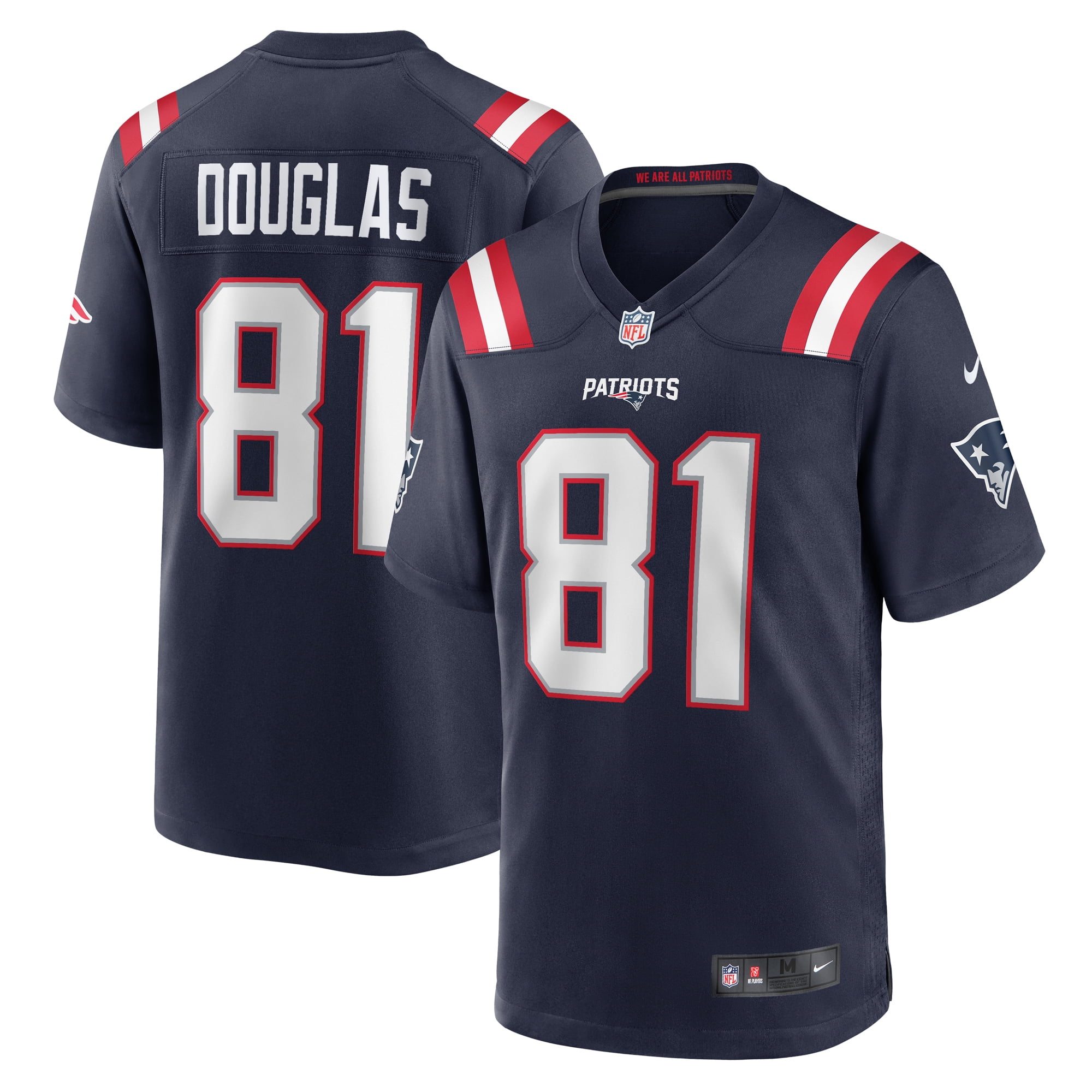 Men's Nike Demario Douglas Navy New England Patriots Game