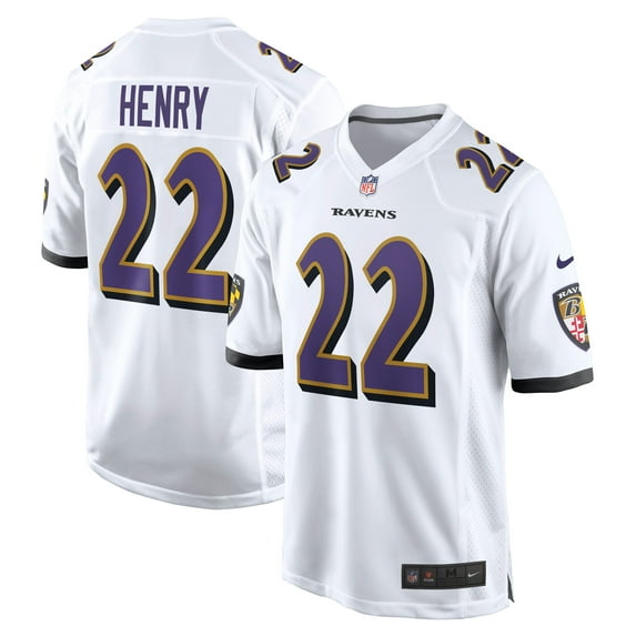 Men's Nike Derrick Henry White Baltimore Ravens White Game Jersey