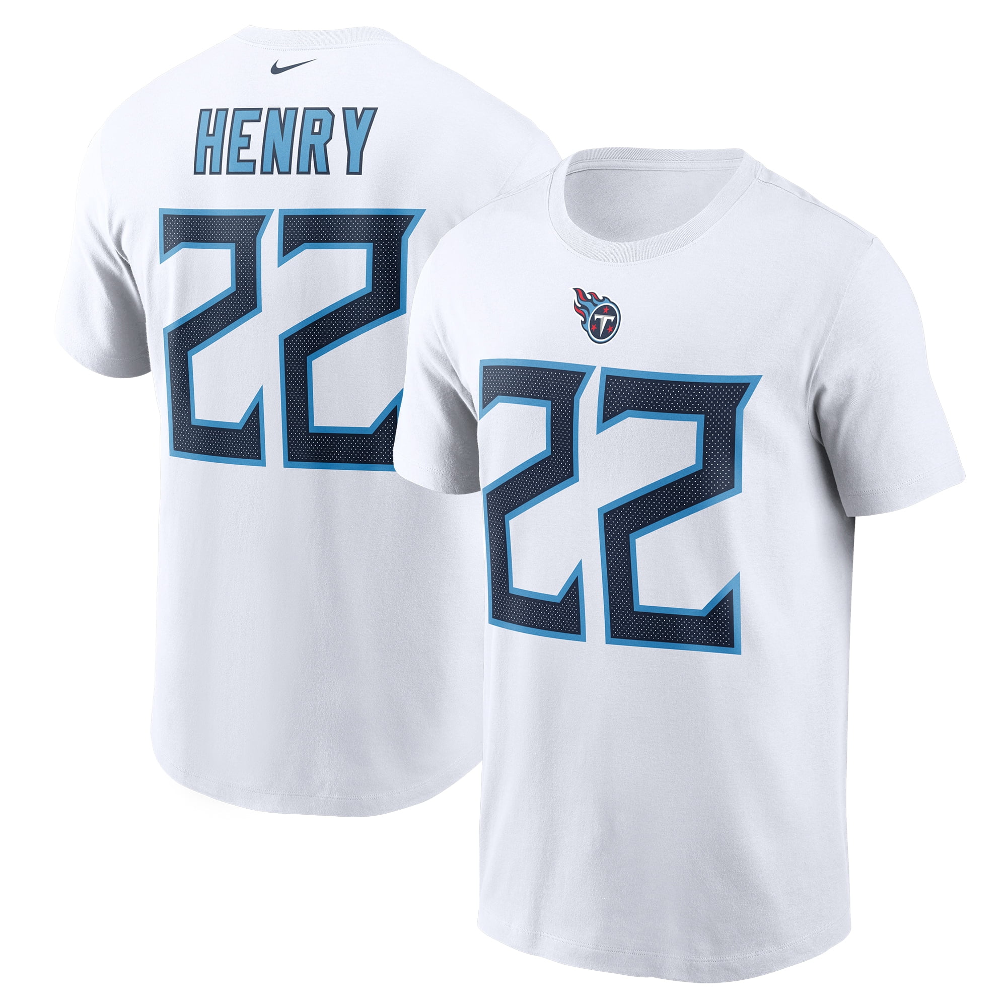 Nike Men's Nike Derrick Henry White Tennessee Titans Name & Number