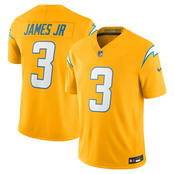 Men's Nike Derwin James Jr. Gold Los Angeles Chargers Alternate Charger Power Vapor F.U.S.E. Limited Jersey