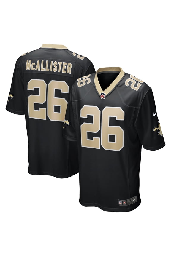 Men's Nike Deuce McAllister Black New Orleans Saints Game Retired Player Jersey