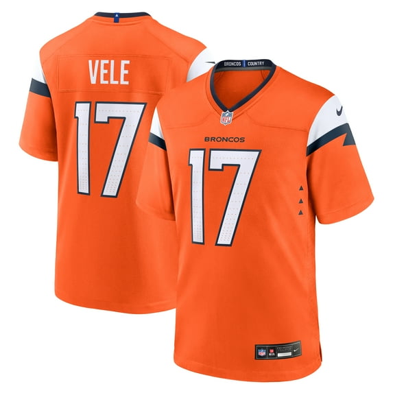 Men's Nike Devaughn Vele Orange Denver Broncos Team Game Jersey