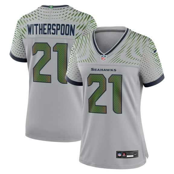 Women's Nike Devon Witherspoon-Wolf Gray Seattle Seahawks 2025 Rivalries Collection Game Jersey