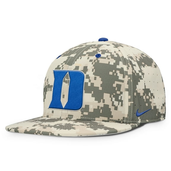Men's Nike Digital Camo Duke Blue Devils 2025 Dugout True Performance Fitted Hat