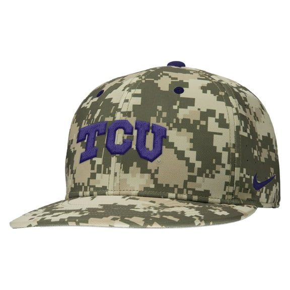 Men's Nike Digital Camo TCU Horned Frogs On-Field Baseball Performance Fitted Hat