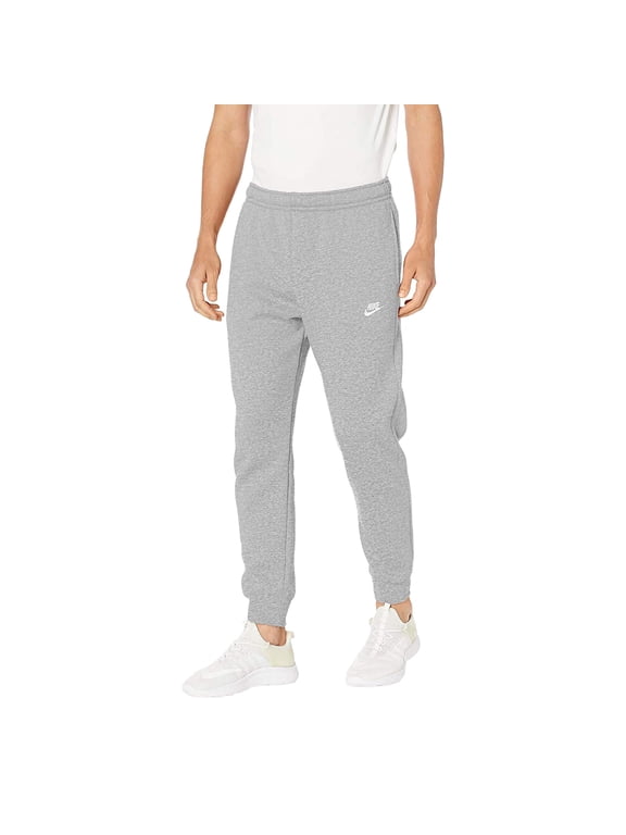 Men'sNike Dk Grey Heather/Matte Silver/Wht Sportswear Club Joggers - 2XL