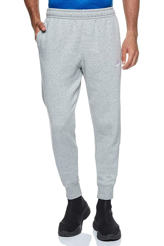 Men's Nike Dk Grey Heather/Matte Silver/Wht Sportswear Club Joggers (BV2671 063) - L