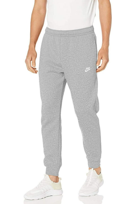 Men's Nike Dk Grey Heather/Matte Silver/Wht Sportswear Club Joggers (BV2671 063) - M