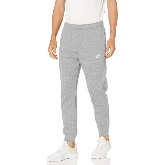Men's Nike Dk Grey Heather/Matte Silver/Wht Sportswear Club Joggers (BV2671 063) - S