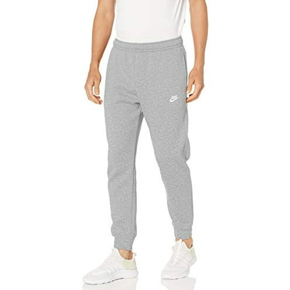 Men's Nike Dk Grey Heather/Matte Silver/Wht Sportswear Club Joggers - XL