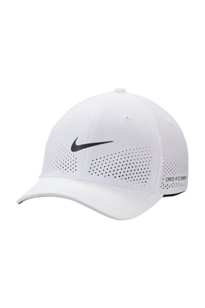 Men's Nike Dri-FIT ADV Rise Structured SwooshFlex Hat Color: White Size: N/A