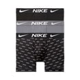 thumbnail image 1 of Men's Nike 3-Pack Dri-FIT Essential Microfiber 6" Boxer Briefs Color: Nike Logo Grey Black Size: M, 1 of 4