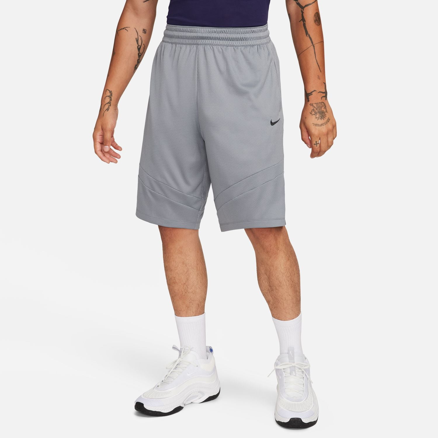 Men s Nike Dri FIT Icon 11 in. Basketball Short Color Cool Gray Size XXL Walmart