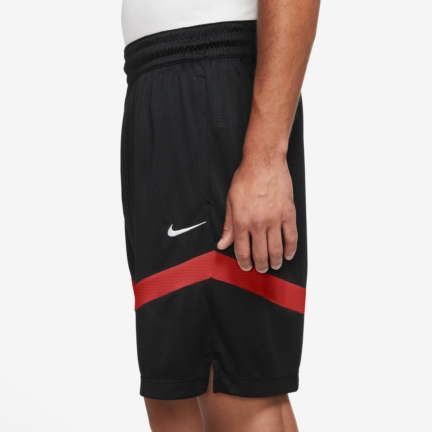 black and red nike shorts men