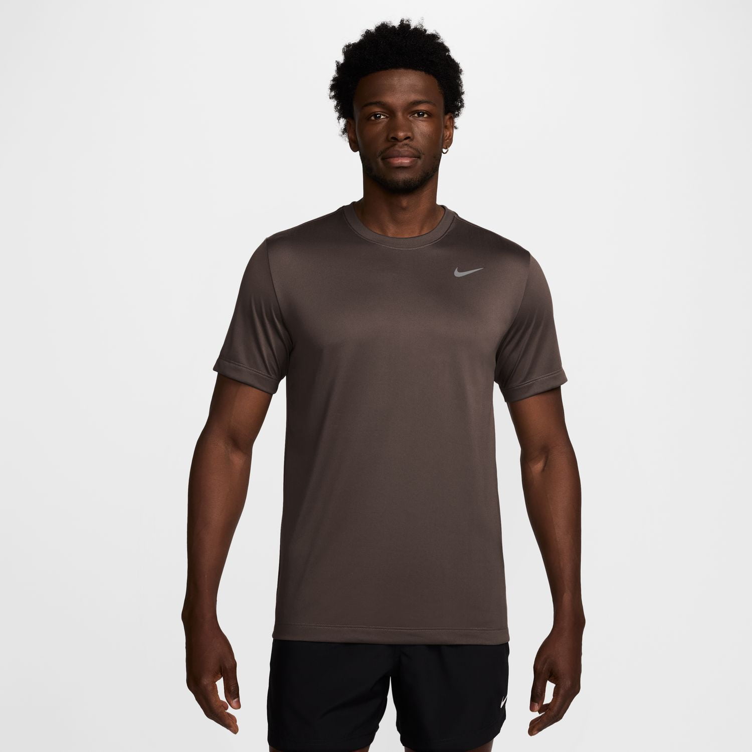 brown dri fit shirt