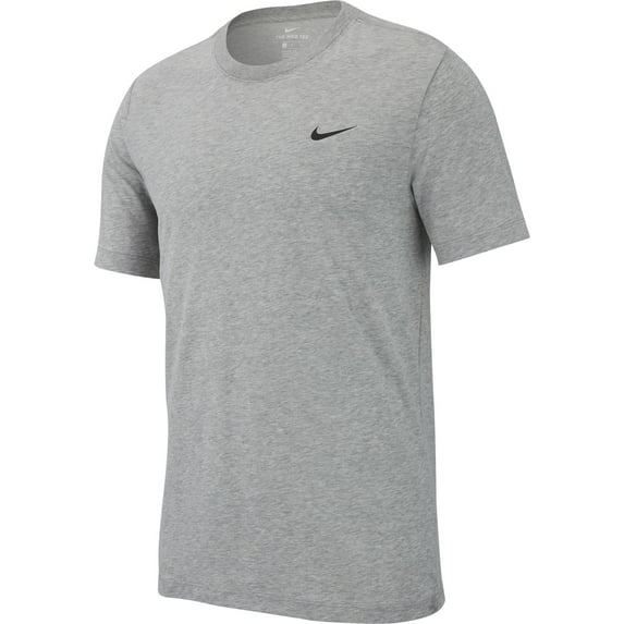 Men's Nike Dri Fit Training T Shirt Dark Grey Heather/White