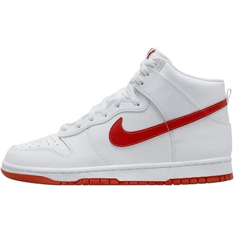 Men's Nike Dunk HI Retro White/Picante Red-White (DV0828 100