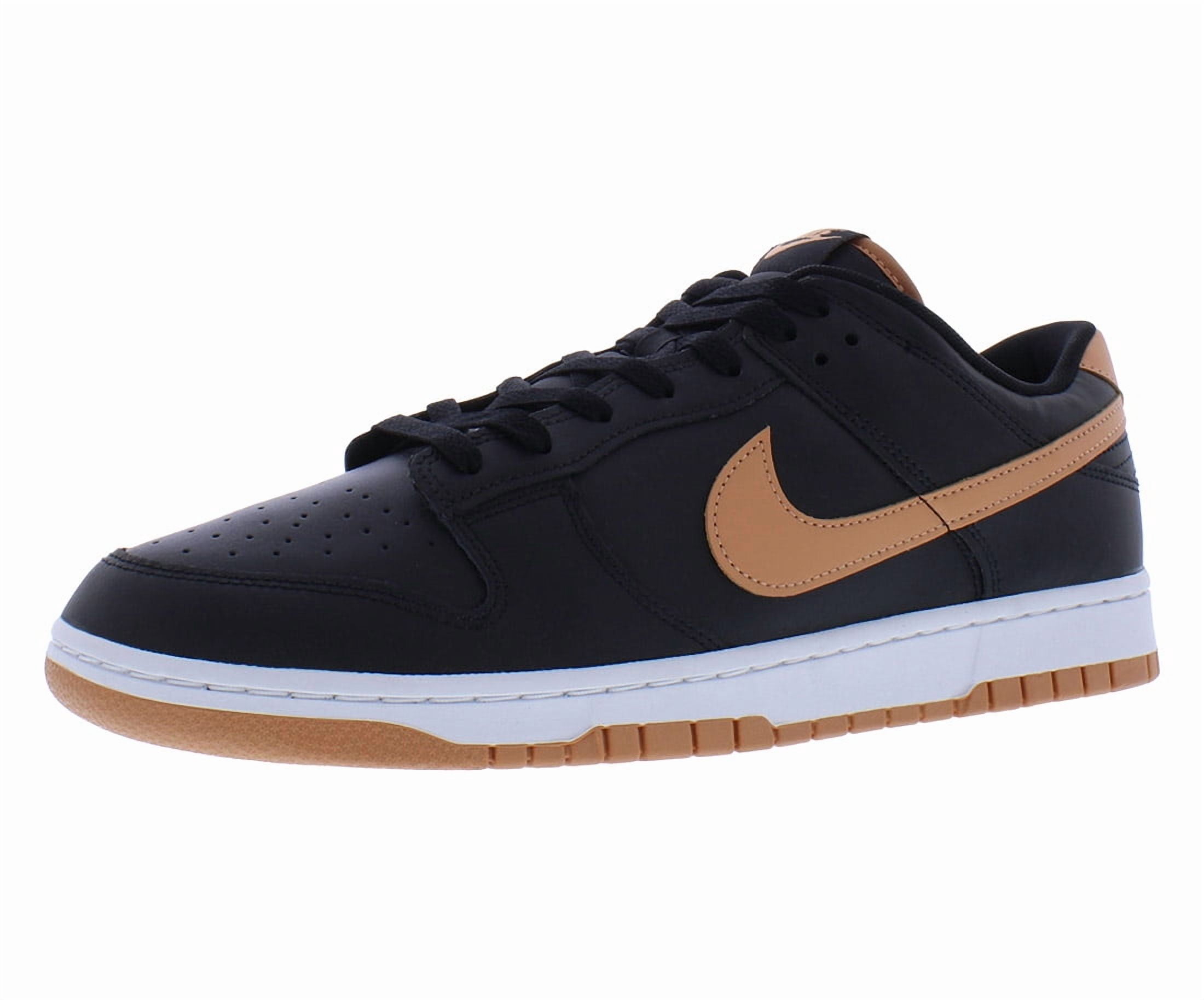 Men's Nike Dunk Low Retro Black/Amber Brown-Black-White (DV0831 004) - 10