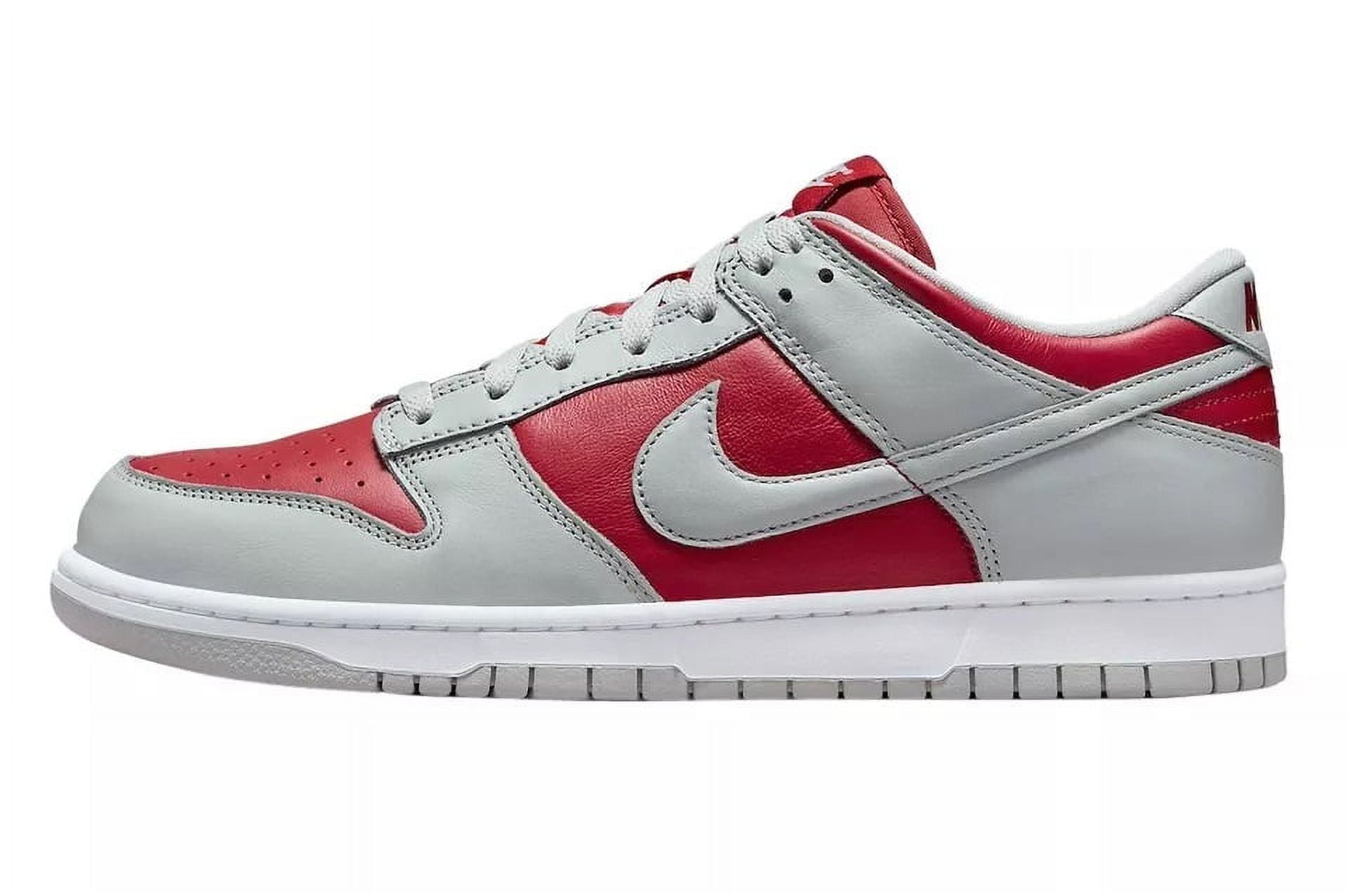 nike dunk low varsity red metallic silver