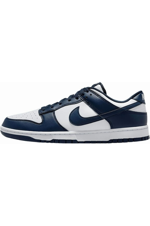 Men's Nike Dunk Low Retro White/Midnight Navy-White (HF5441 107) - 10